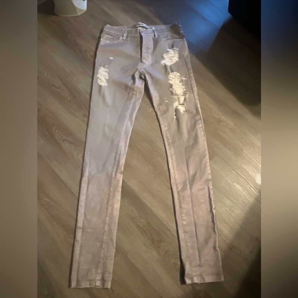 PARIS LAUNDRY patchwork jeans Color Gray  J   16 Width 46 Length